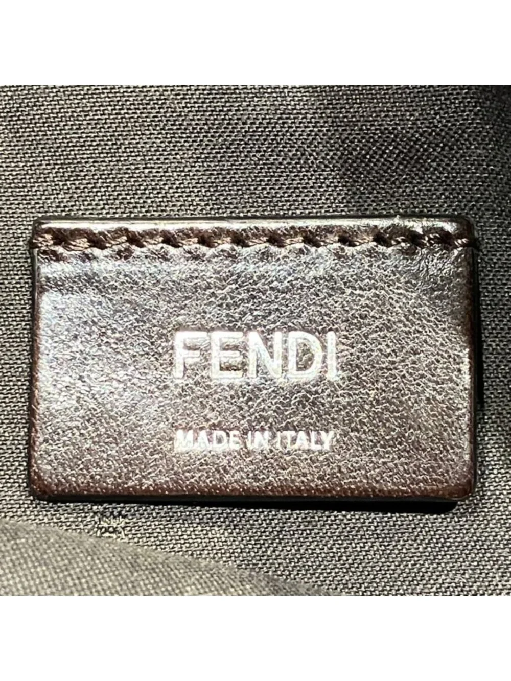 Fendi Flat Tote Bag Leather Suede
